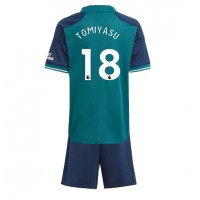 Arsenal Takehiro Tomiyasu #18 3rd trikot Kinder 2023-24 Kurzarm (+ Kurze Hosen)